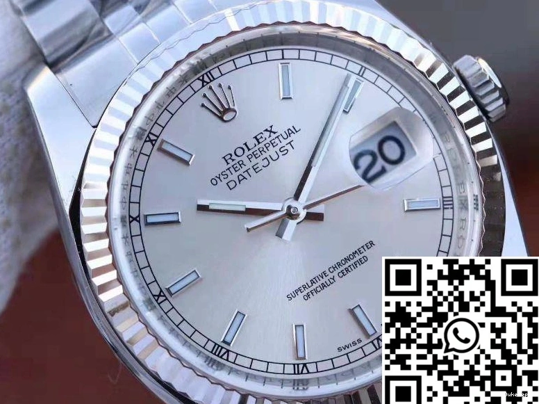 36MM AR V2 Dial Factory Silver 116234 Datejust Rolex 0109